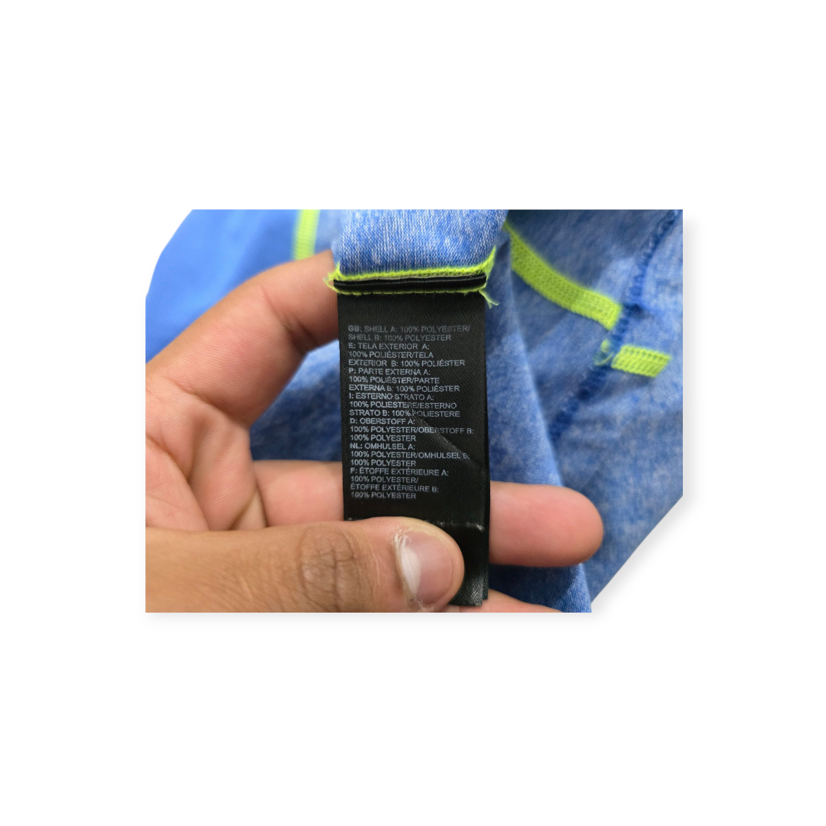 Playera The North Face Mediana M Azul.con Verde
