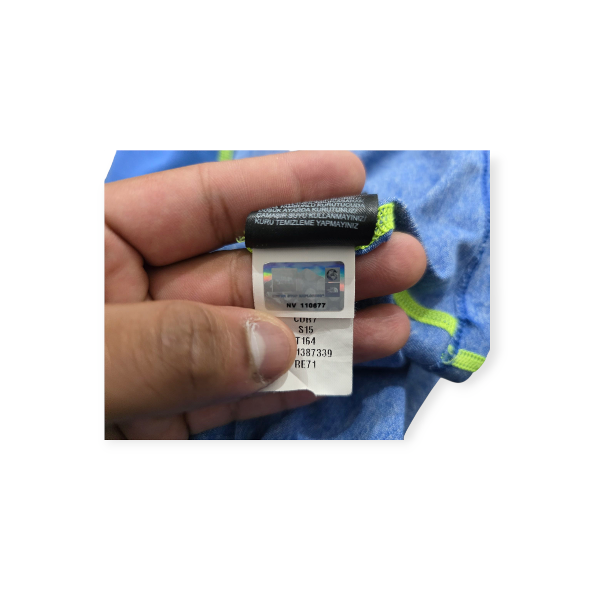 Playera The North Face Mediana M Azul.con Verde