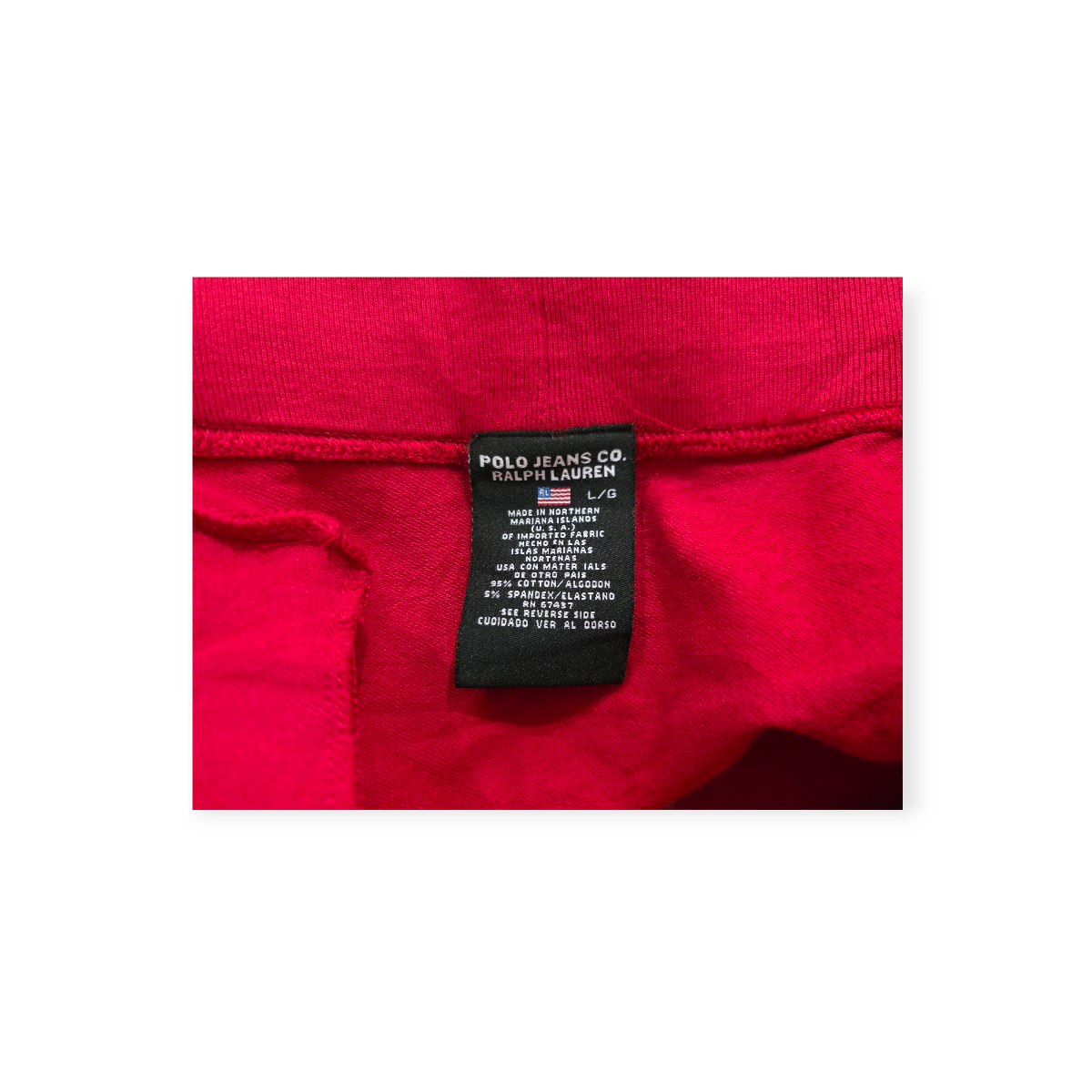 Falda Polo Jeans Ralph Lauren Grande L Color Rojo Con Negro