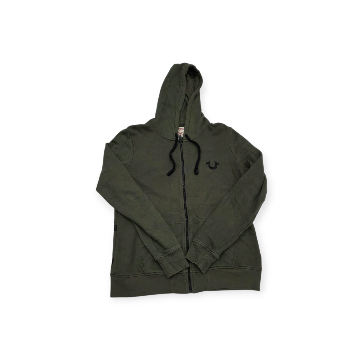 Sudadera True Religion Grande L Color Verde Con Gorro