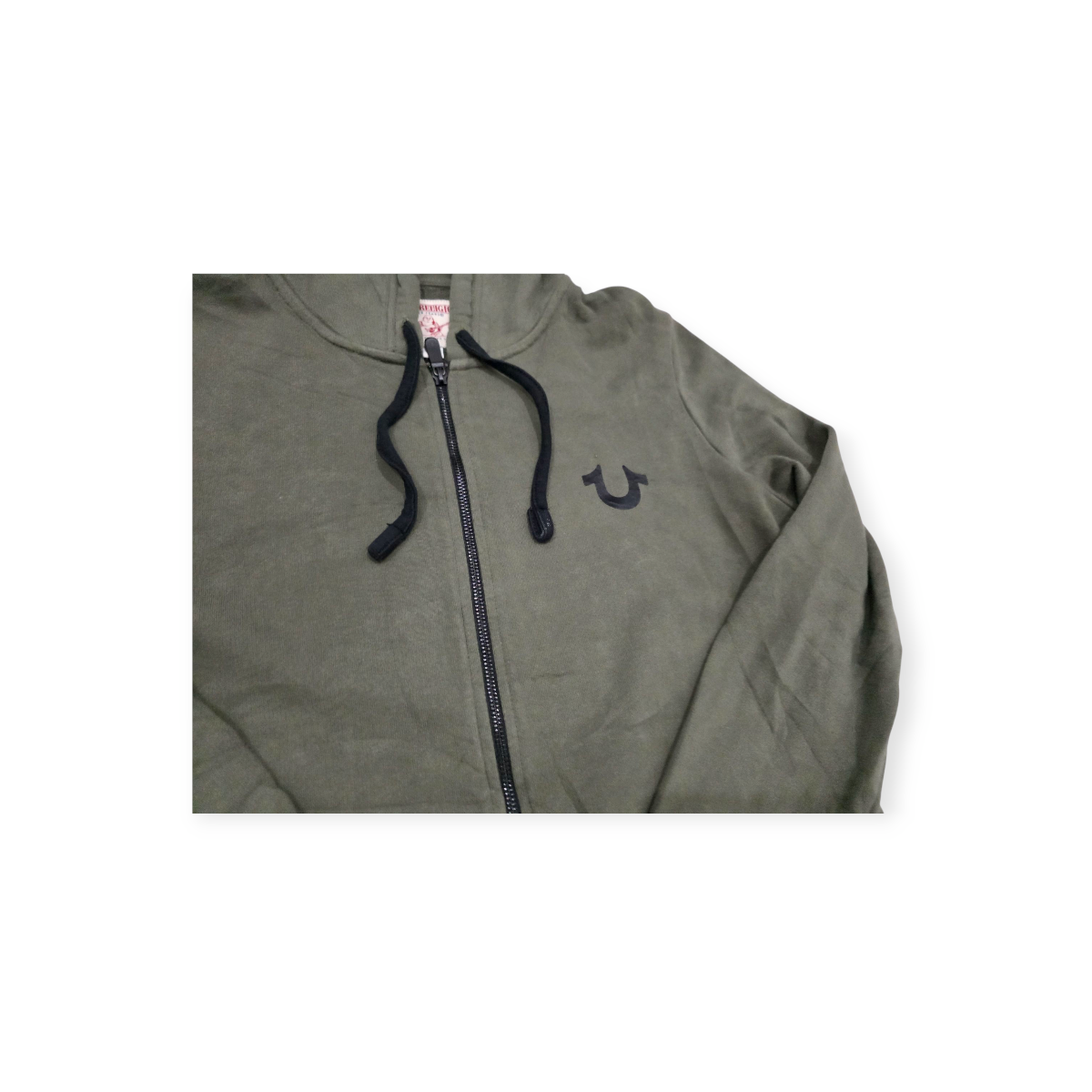 Sudadera True Religion Grande L Color Verde Con Gorro
