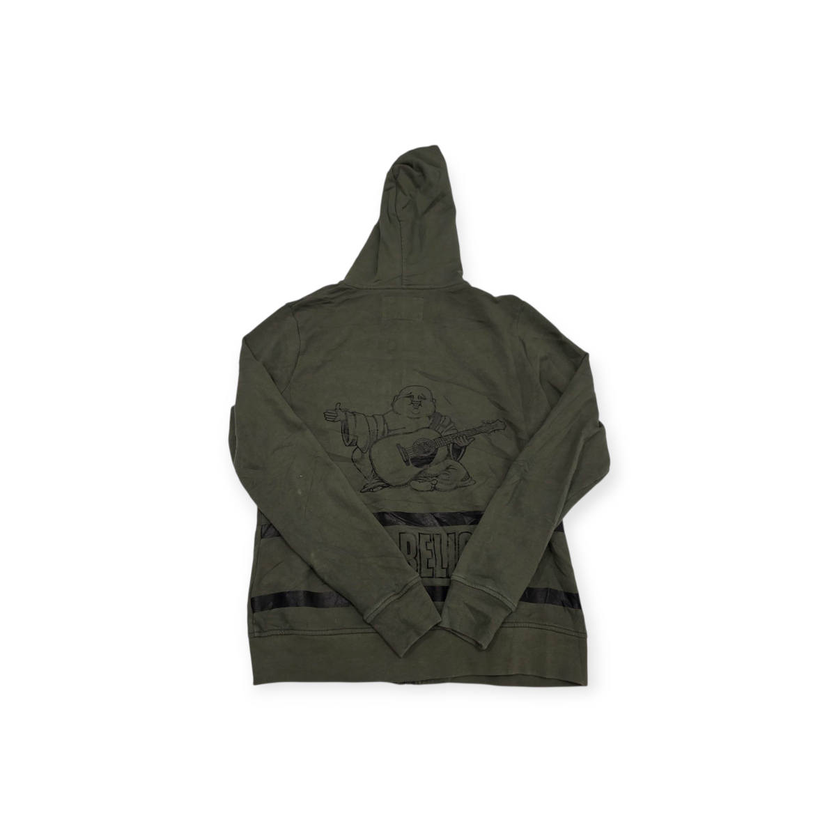 Sudadera True Religion Grande L Color Verde Con Gorro