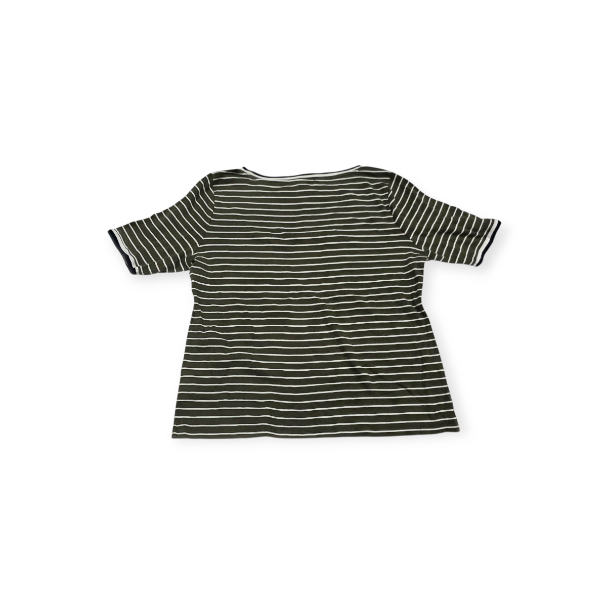 Playera Tommy Hilfiger Xgrande Xl Verde Con Lineas Blancas