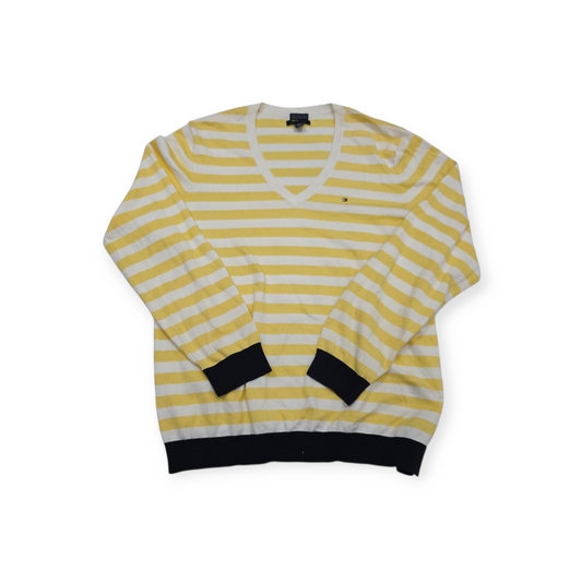 Sueter Tommy Hilfiger Amarillo Rayado Talla Xxl