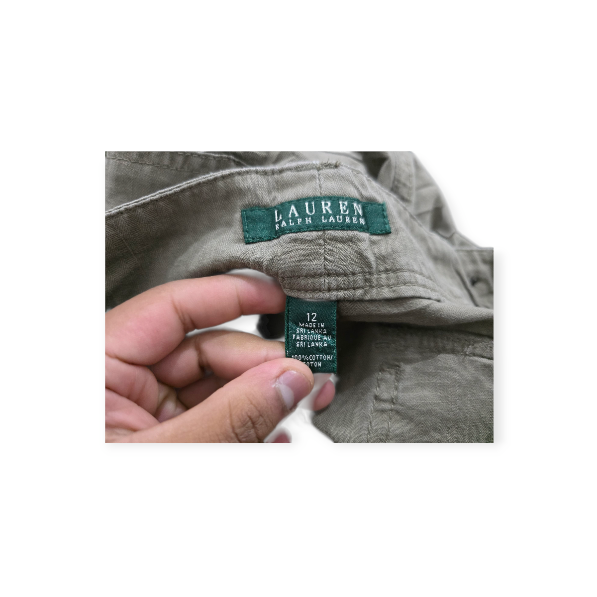 Pantalon Ralph Lauren Talla 12 Color Verde Opaco
