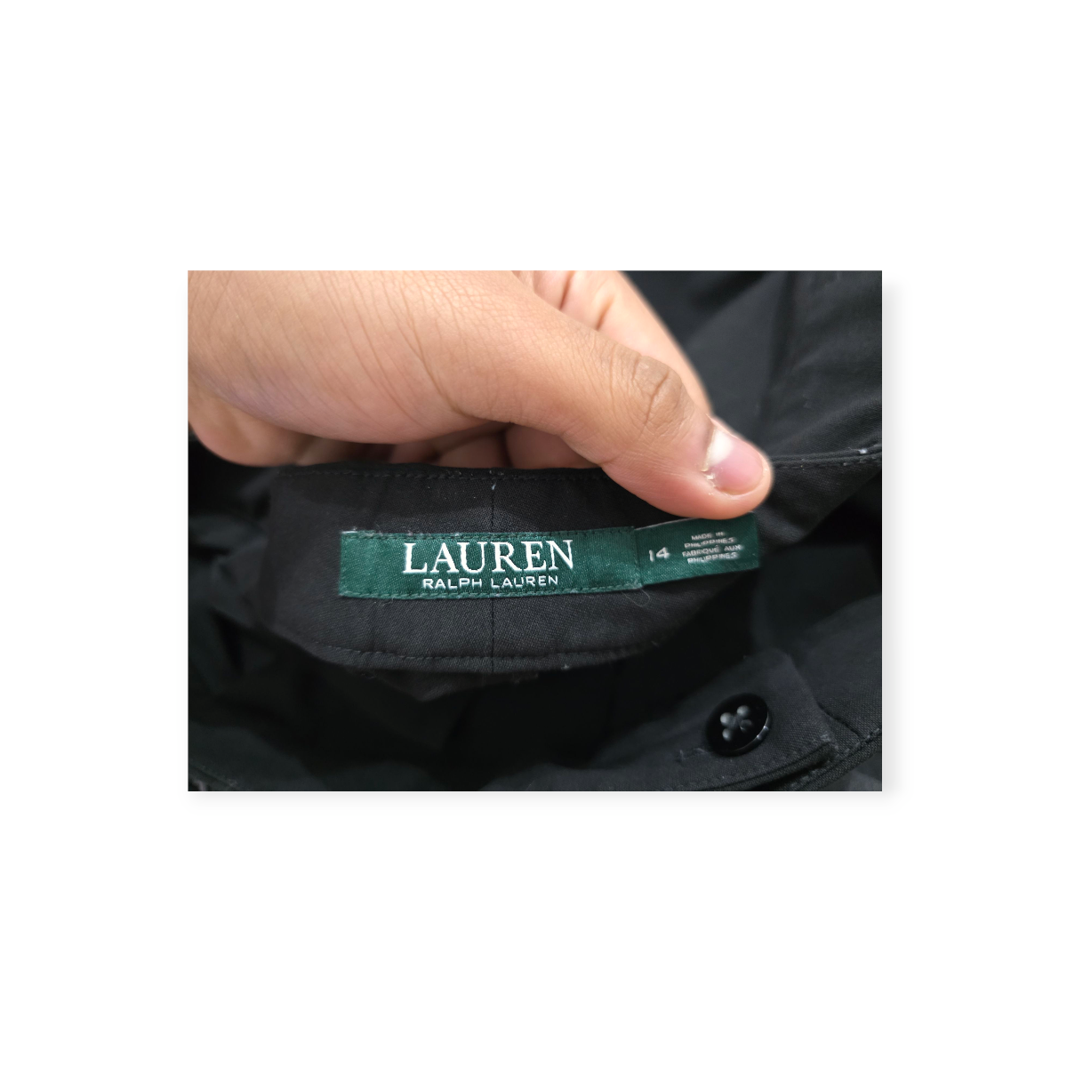 Pantalon Ralph Lauren Talla 14 De Vestir Color Negro