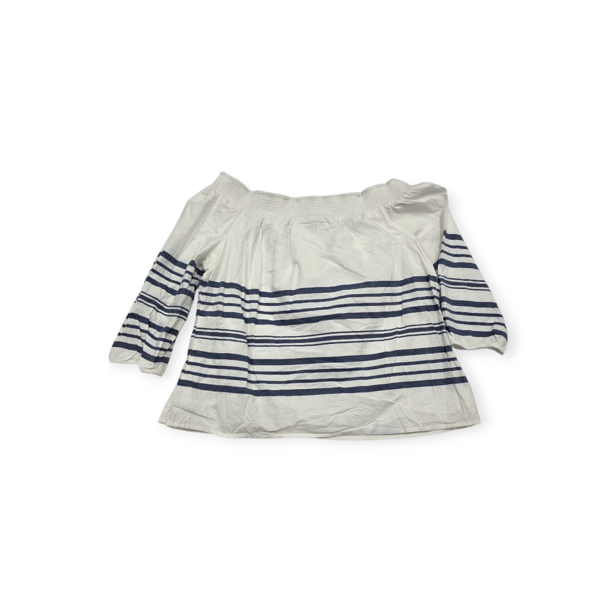 Blusa Campesina Vineyard Vines Grande L Blanco Con Lineas