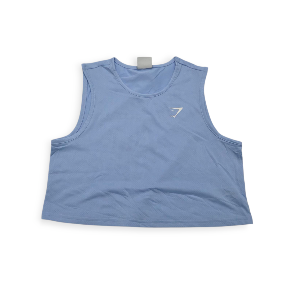 Playera Corta Gymshark Chico S Azul Claro Sin Mangas