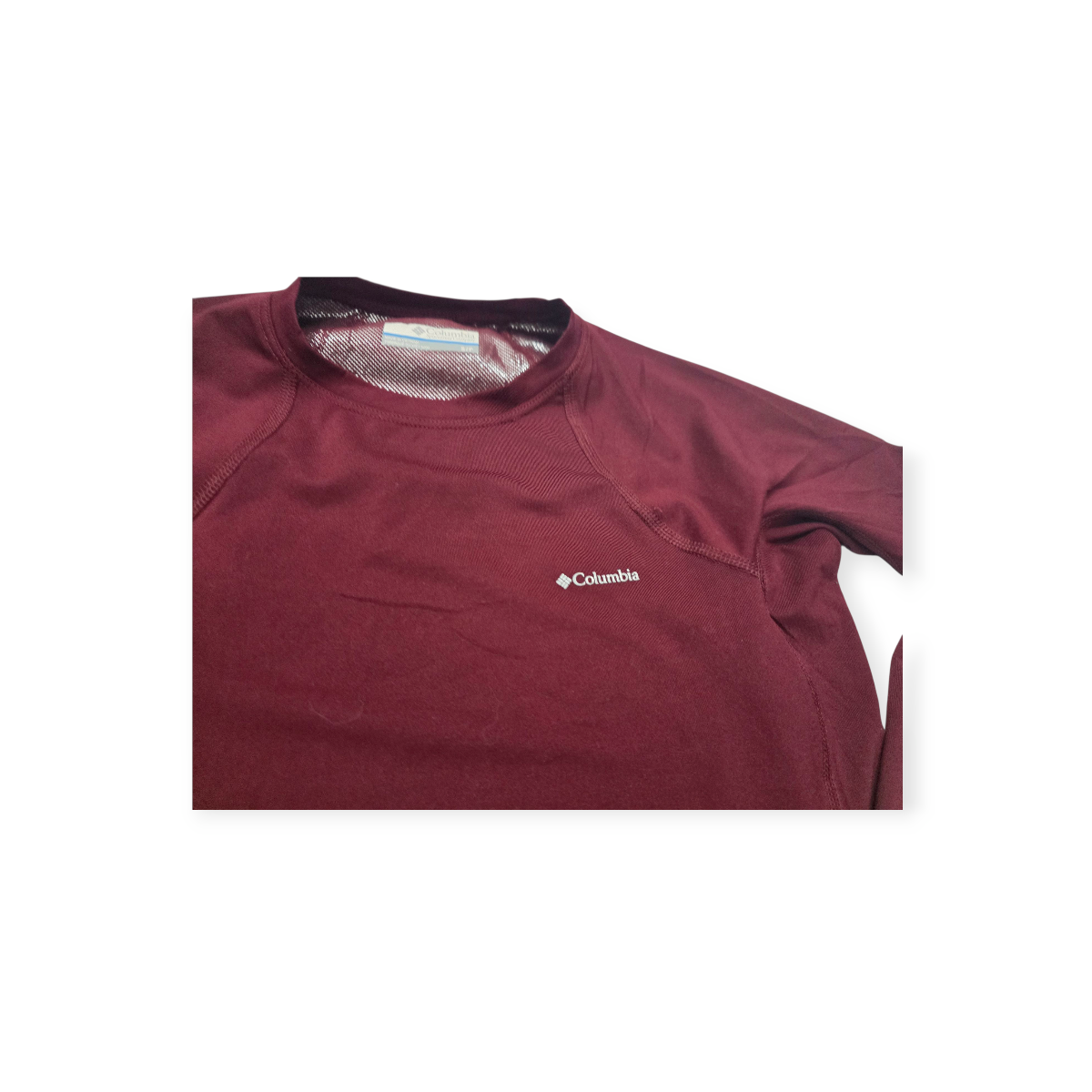 Playera Manga Larga Columbia Chico S Olniheat Color Vino