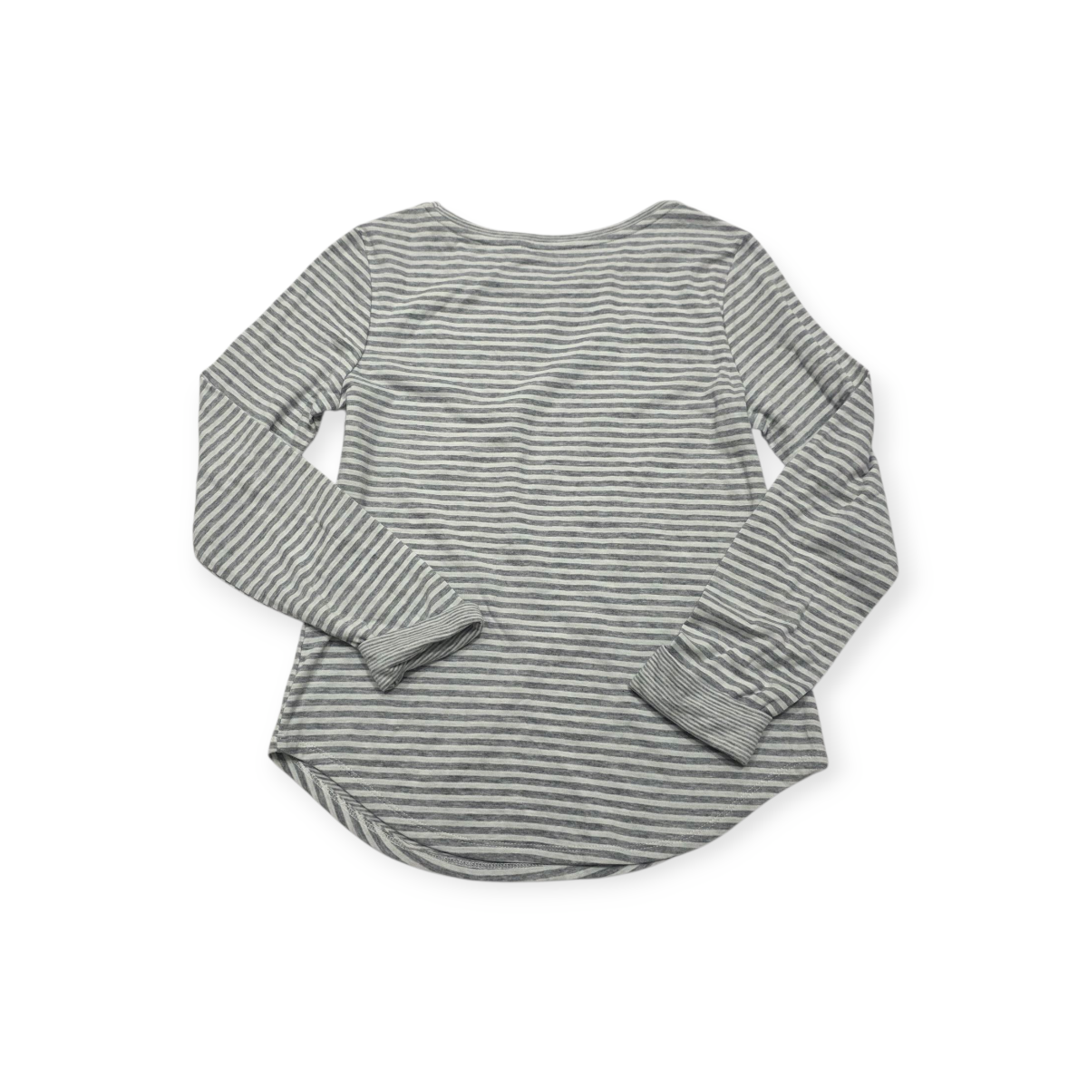 Playera Ralph Lauren Chico S Gris Rayada Manga Larga