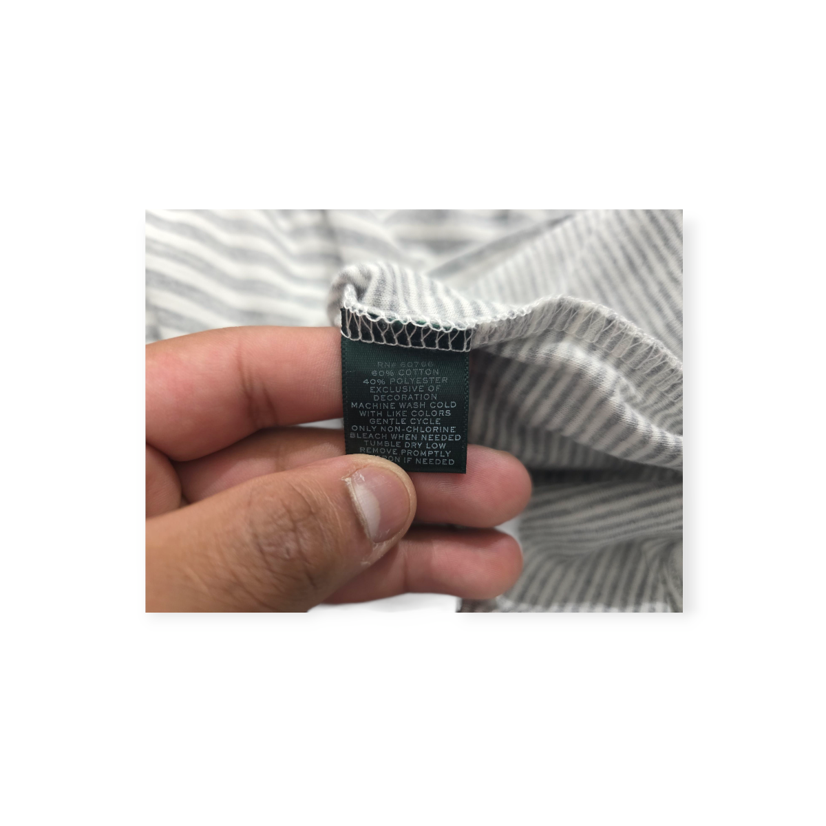Playera Ralph Lauren Chico S Gris Rayada Manga Larga