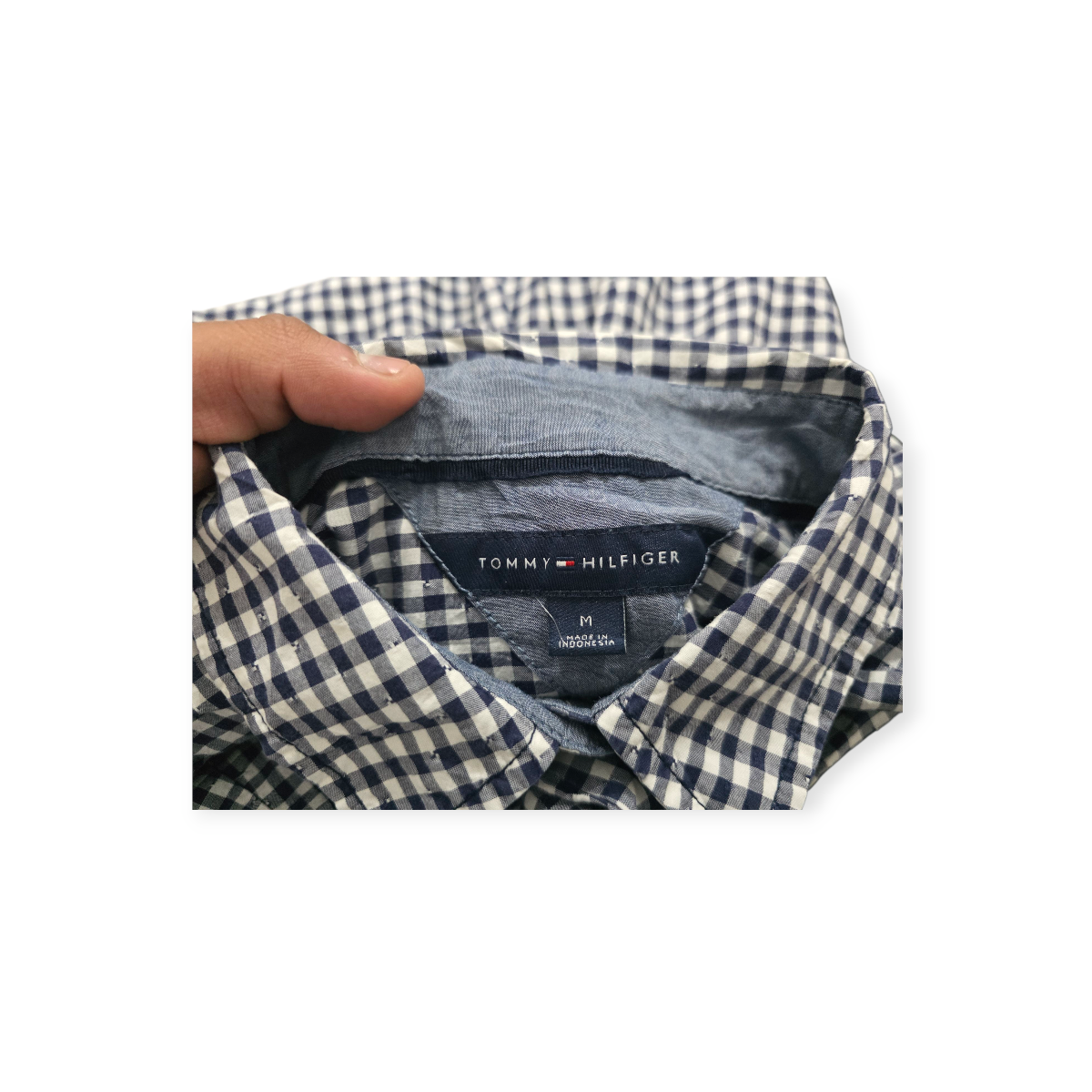 Blusa Tommy Hilfiger Mediana M Cuadros Azules