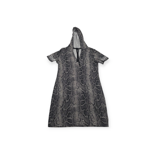 Vestido Michael Kors Mediana M Animal Print Gris Mangacorta