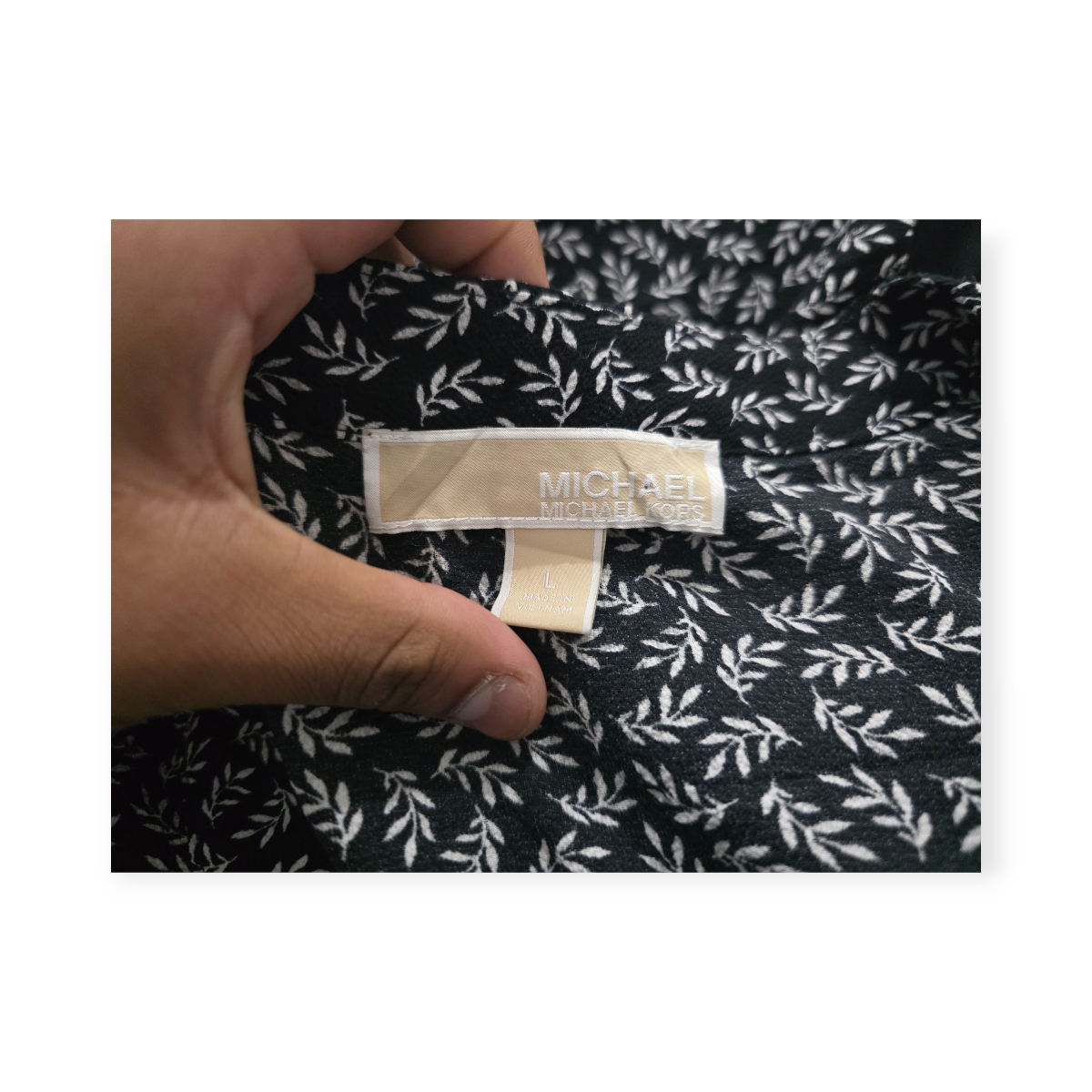 Blusa Michael Kors Grande L Color Negro Manga Larga