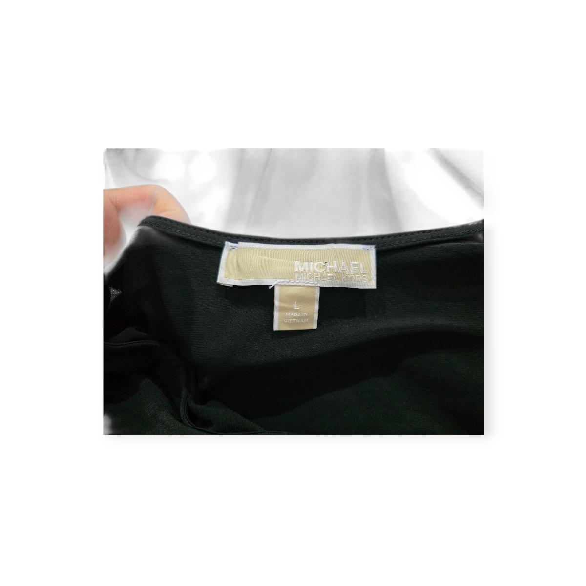 Blusa Michael Kors Grande L Color Negro Manga Larga