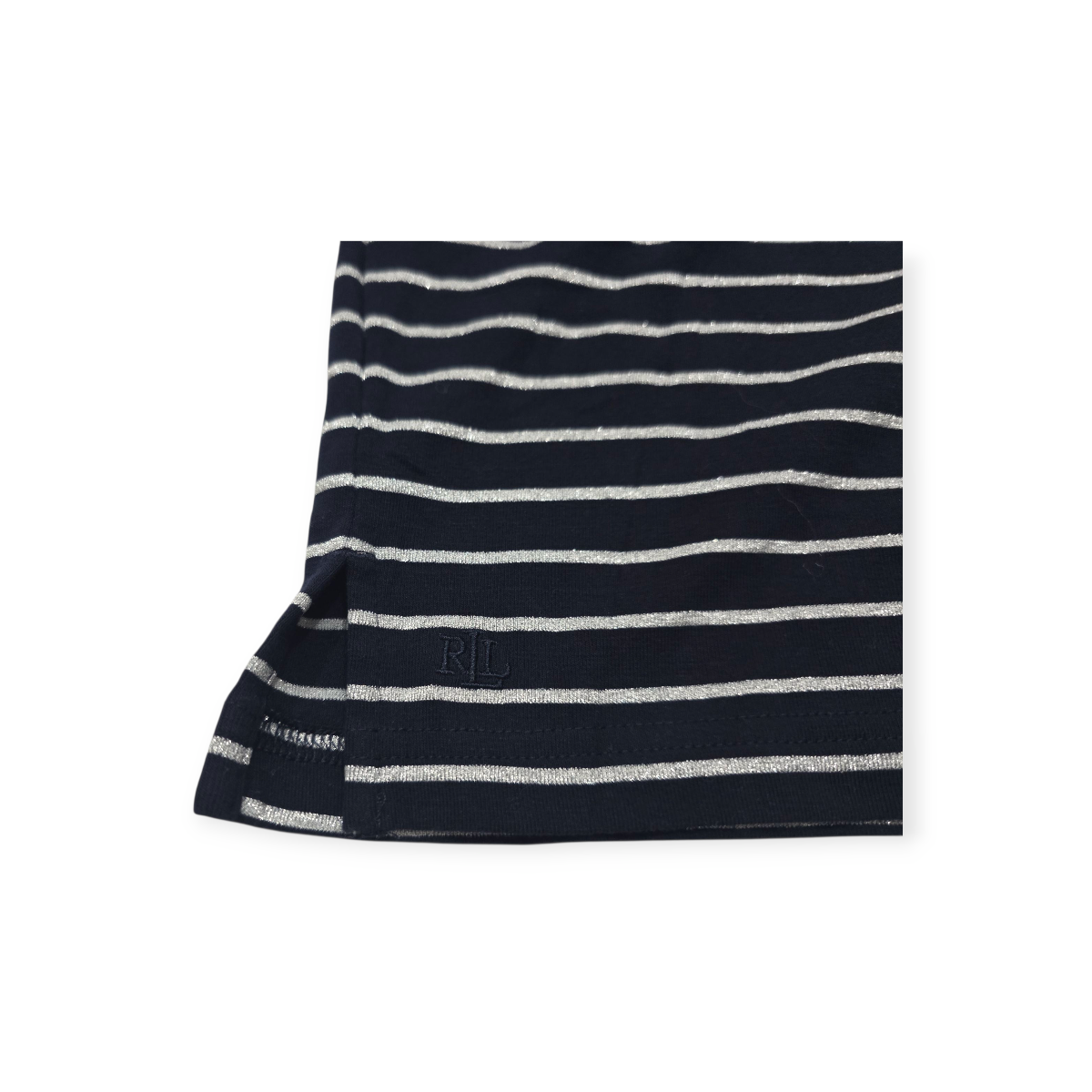 Playera Ralph Lauren Grande L Azul Con Lineas Blancas