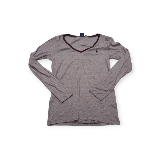Playera Ralph Lauren Sport Grande L Manga Larga Color Vino