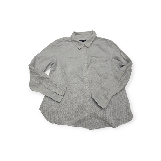 Camisa Tommy Hilfiger Grande L Blanca Con Lunares