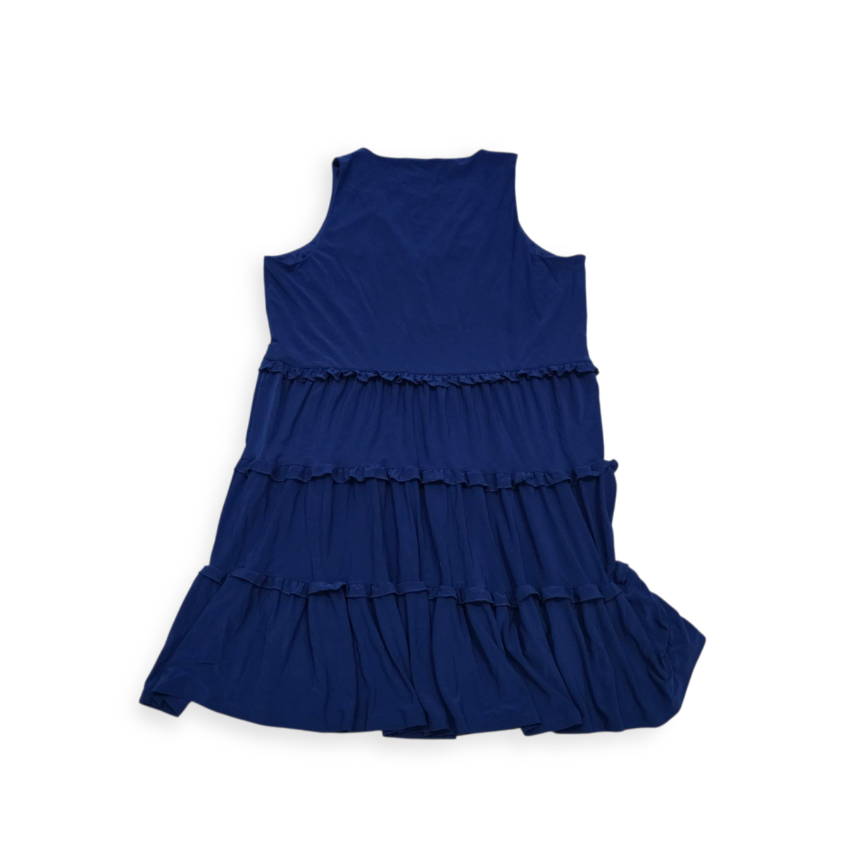 Vestido Tommy Hilfiger Talla 14 Sin Mangas Azul Con Olanes