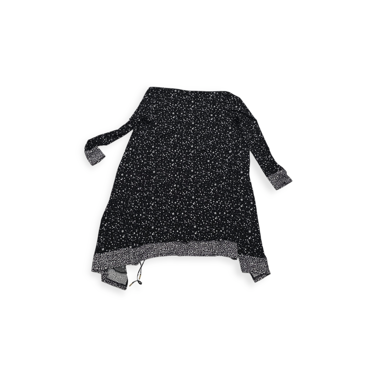 Vestido Michael Kors Grande L Cruzado Negro Floreado