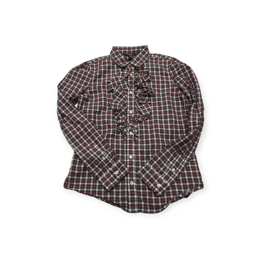 Camisa Polo Ralph Lauren Talla 16 Rojo A Cuadros De Mujer