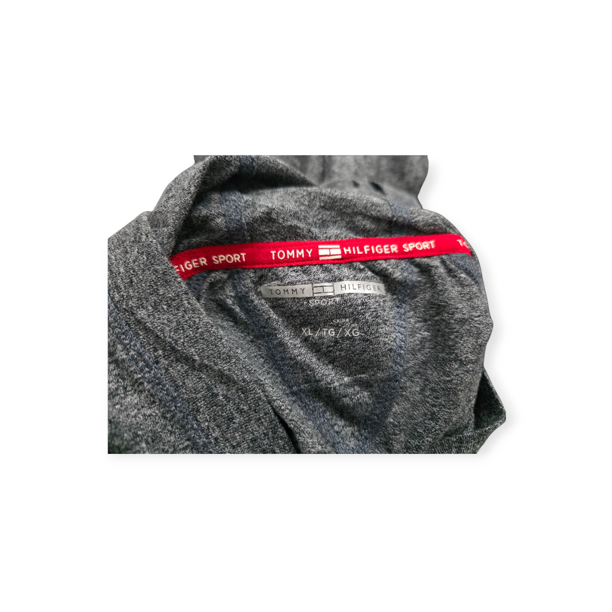 Playera Con Gorro Tommy Hilfiger Xgrande Xl Color Gris