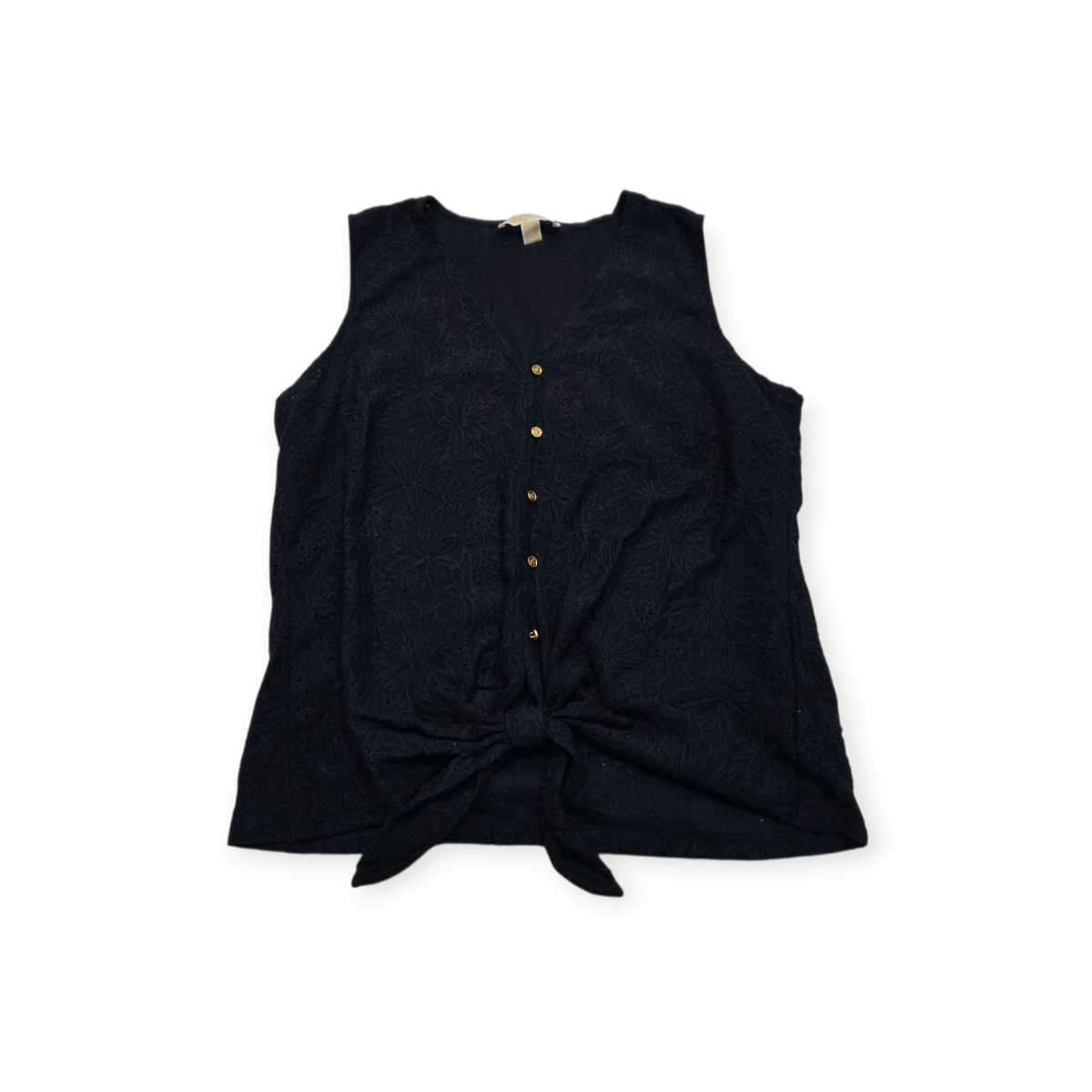 Blusa Michael Kors Talla Grande Azul De Algodon Sin Manga