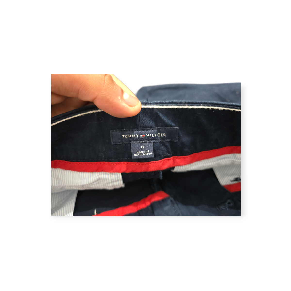 Short Tommy Hilfiger Talla 8 Azul Marino De Mujer