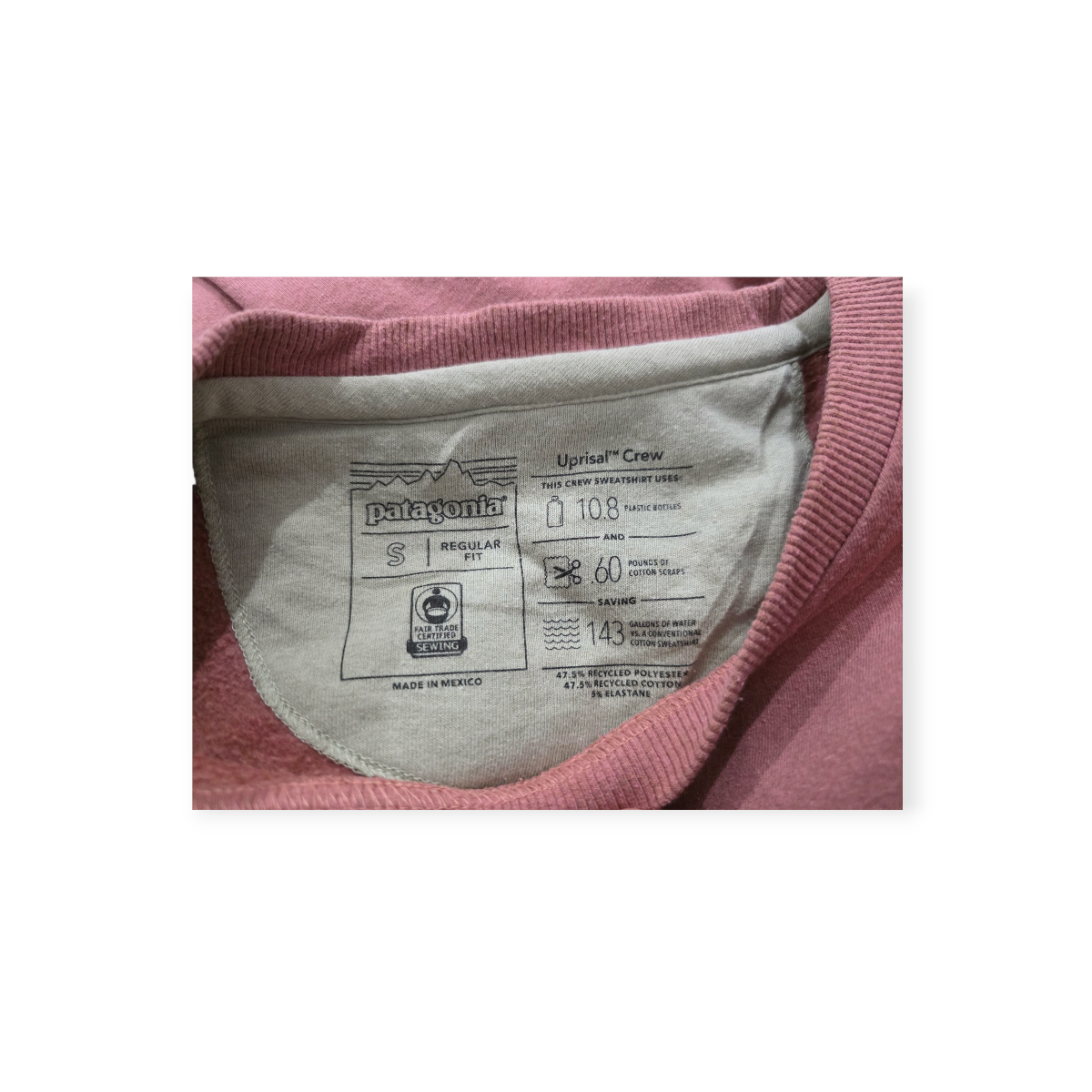 Sudadera Patagonia Rosa Claro Mujer Talla Chica Regular Fit