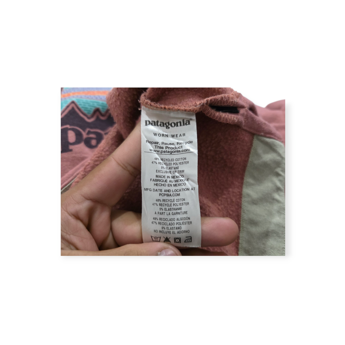Sudadera Patagonia Rosa Claro Mujer Talla Chica Regular Fit
