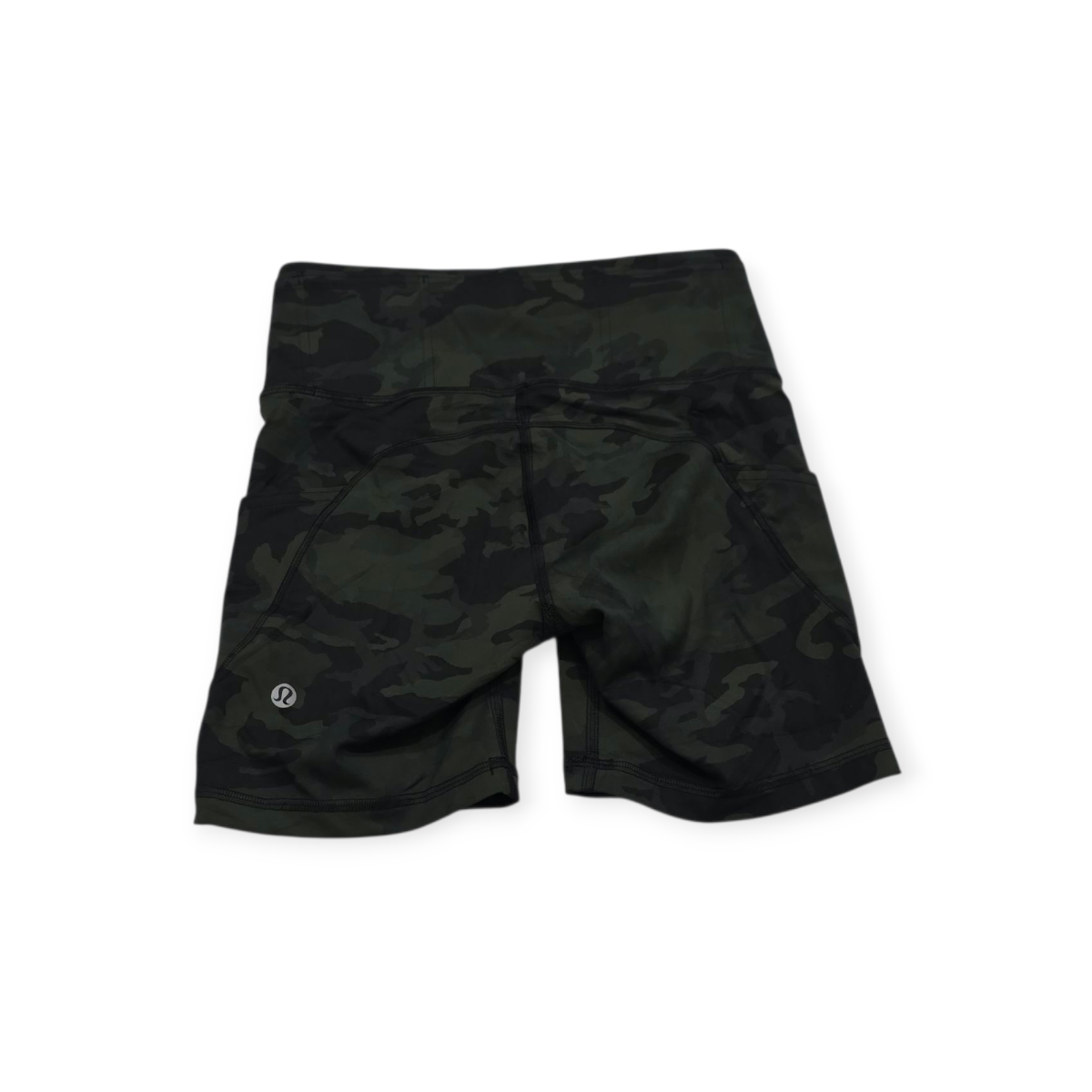 Short Biker Lululemon Print Militar Talla 4 Verde