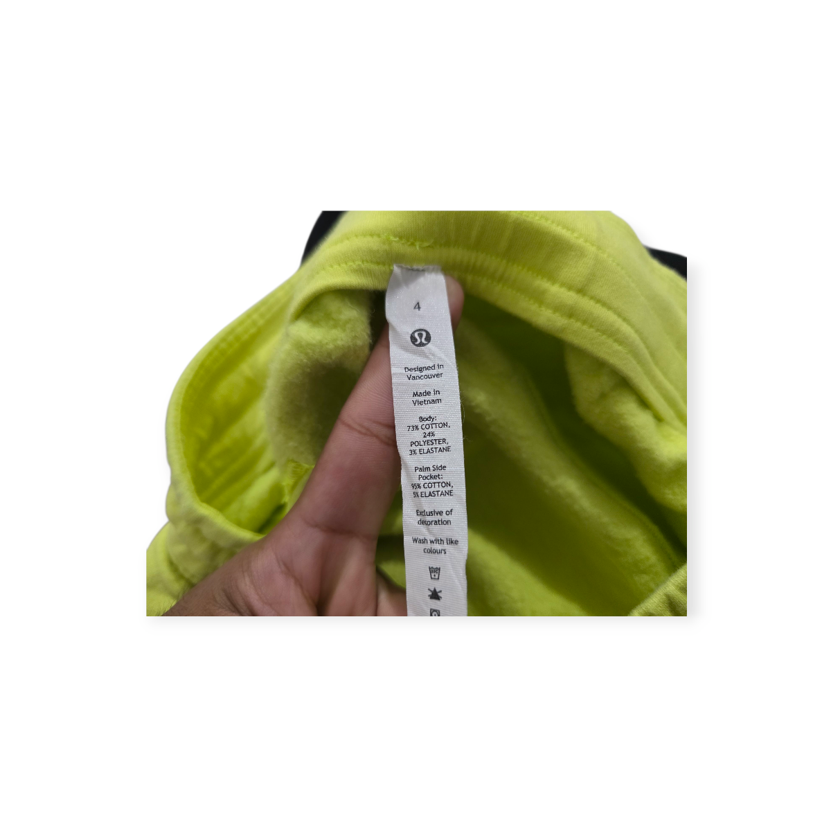 Short Lululemon Talla 4 Color Verde De Algodon