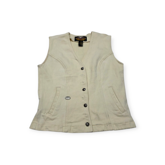 Chaleco Harley Davidson De Mujer Talla Chica Cafe Claro