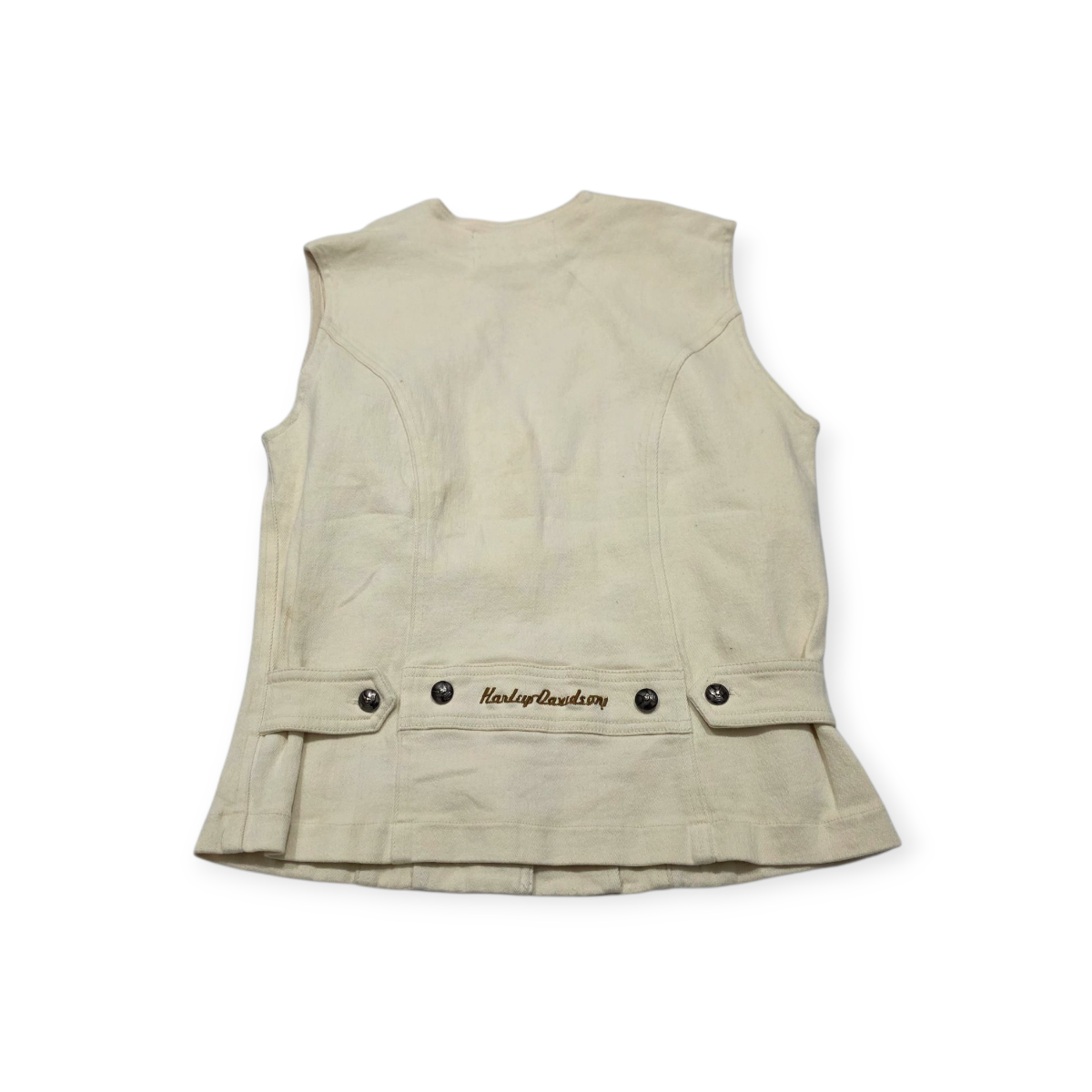 Chaleco Harley Davidson De Mujer Talla Chica Cafe Claro