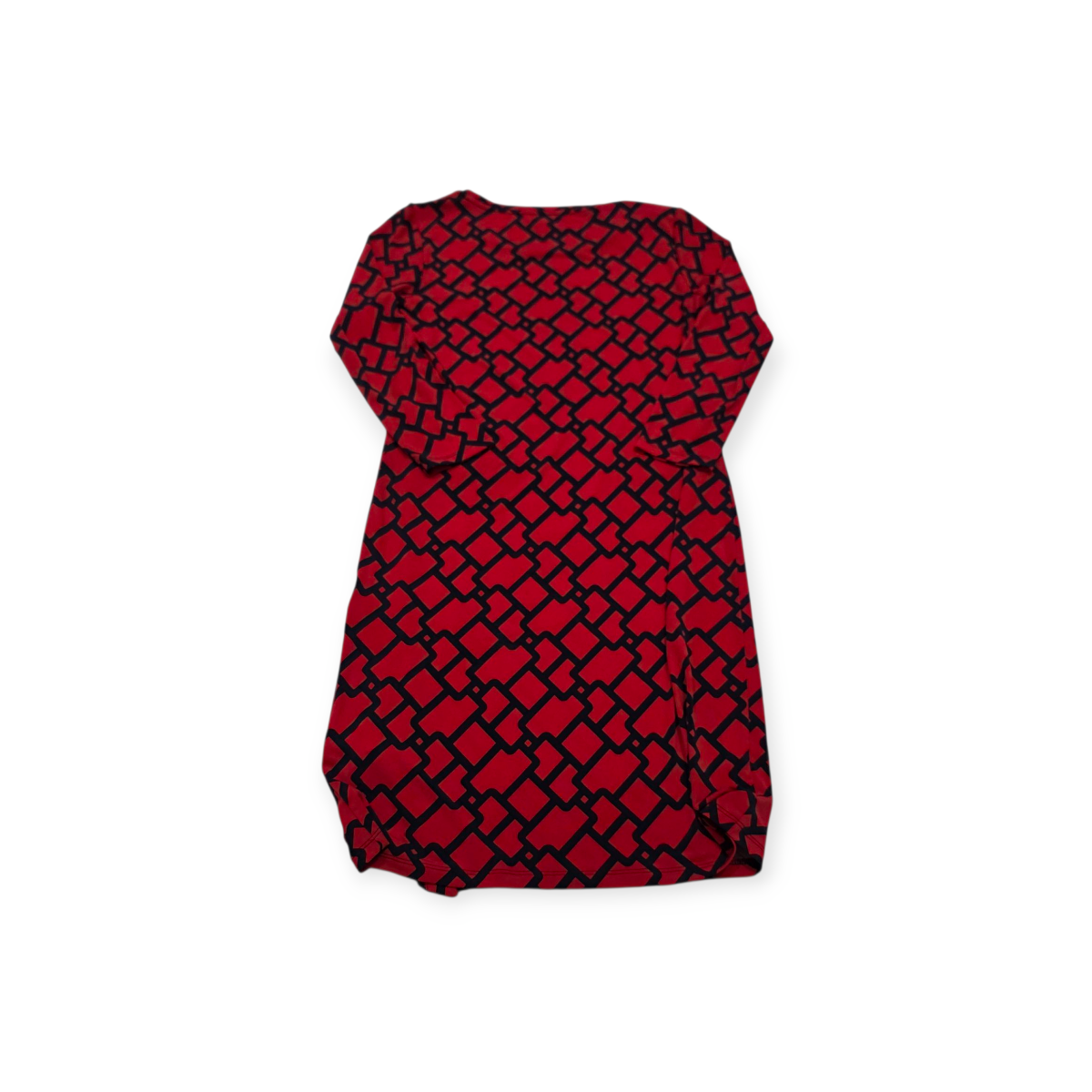 Vestido Michael Kors Manga Larga Rojo Con Azul Talla Chica