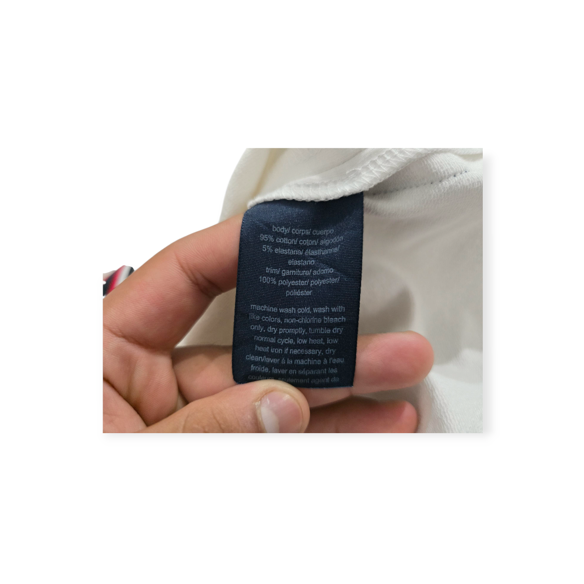 Vestido Tommy Hilfiger Sin Mangas Color Blanco Con Rojo