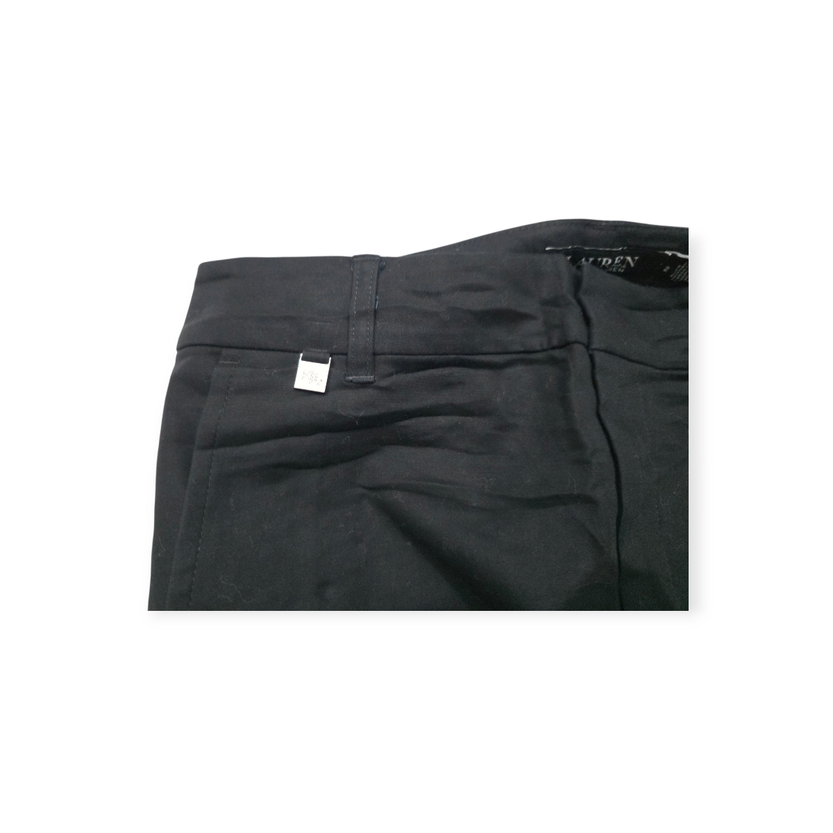 Pantalon De Vestir Ralph Lauren Talla 2 Color Negro