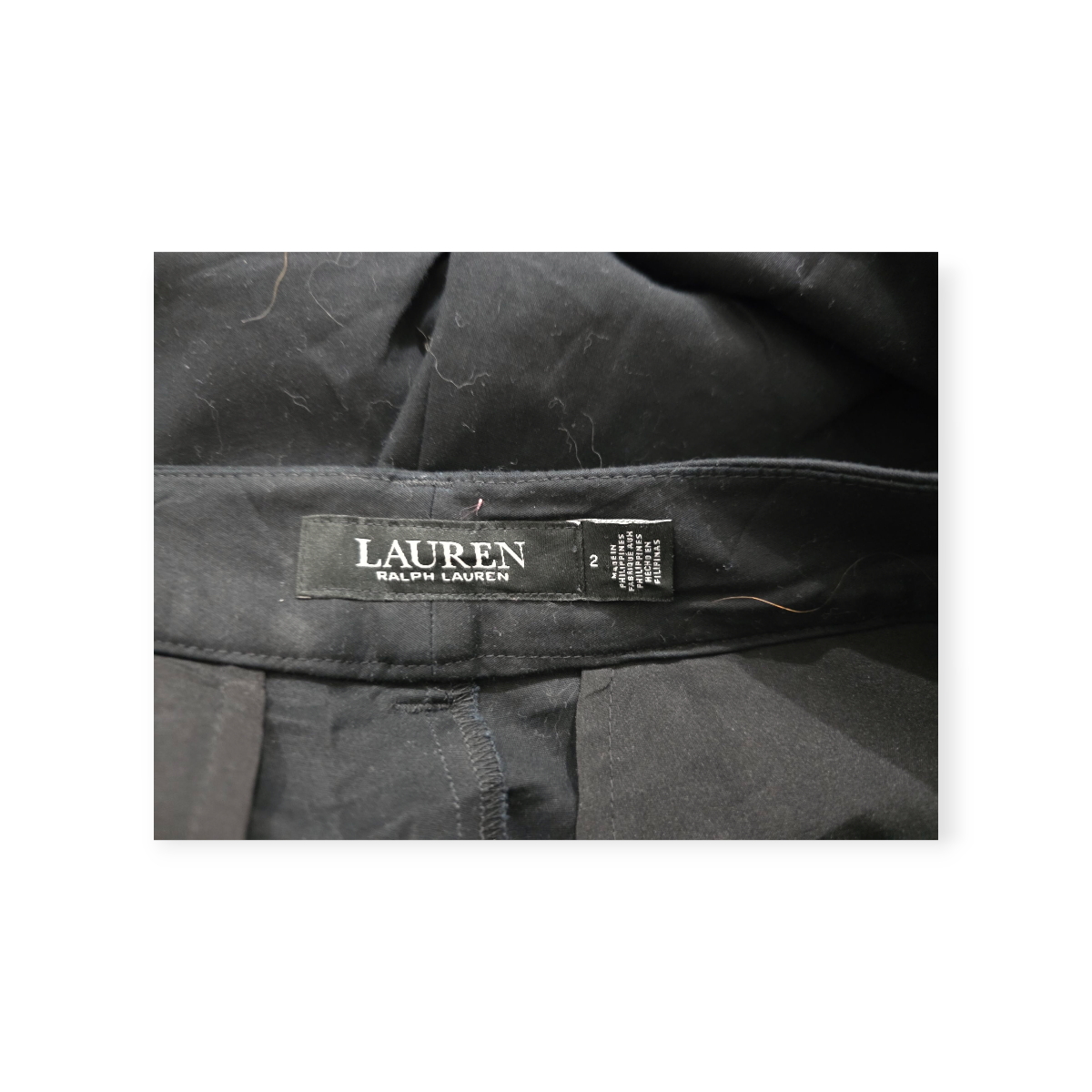 Pantalon De Vestir Ralph Lauren Talla 2 Color Negro