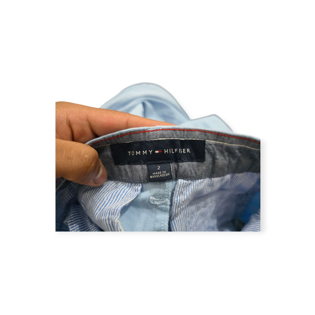 Pantalon De Vestir Tommy Hilfiger Talla 2 Azul Claro Mujer