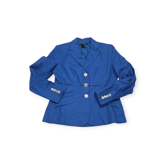 Blazer Ralph Lauren Azul Celeste Talla 2 Petite De Lino