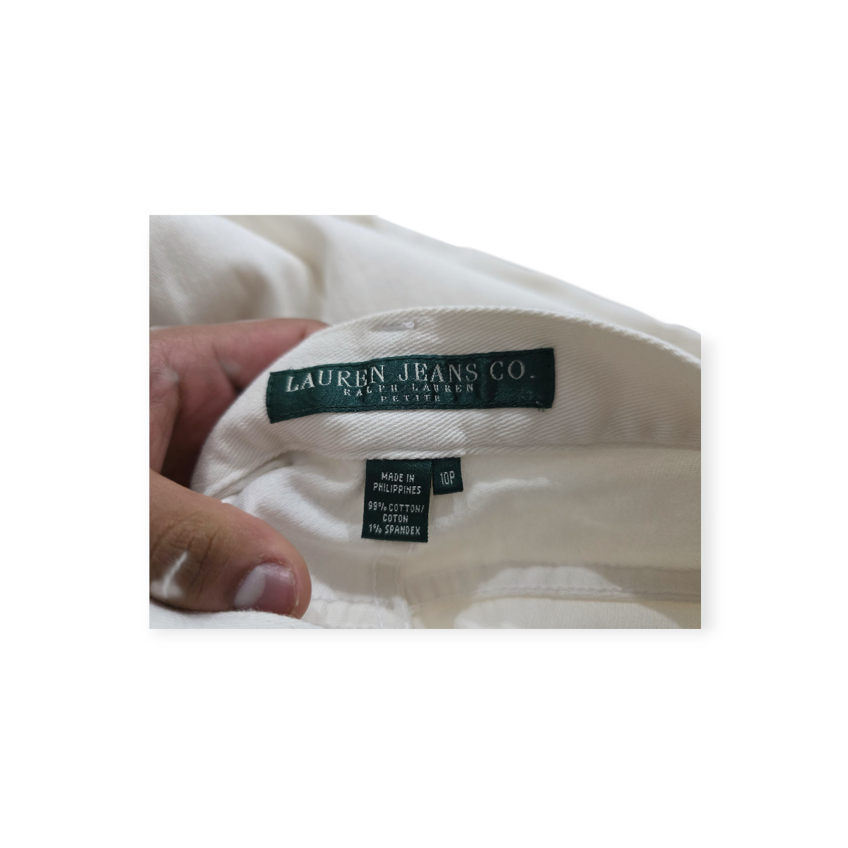 Pantalon Ralph Lauren Talla 10 Petite Color Blanco