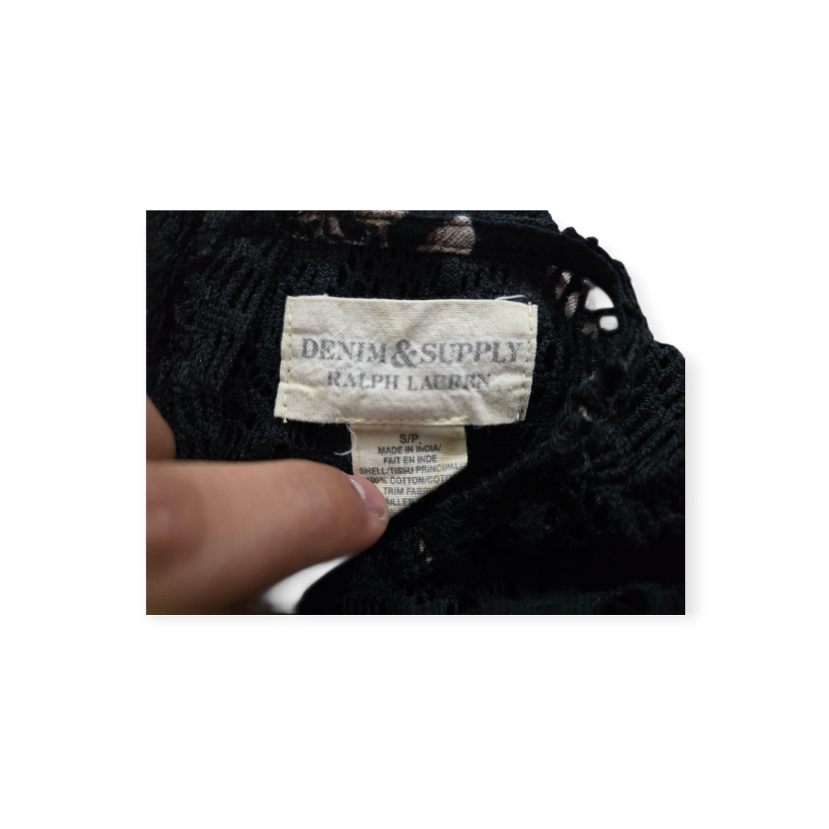 Blusa Ralph Lauren Denim And Supply Chica S Negra Con Cafe