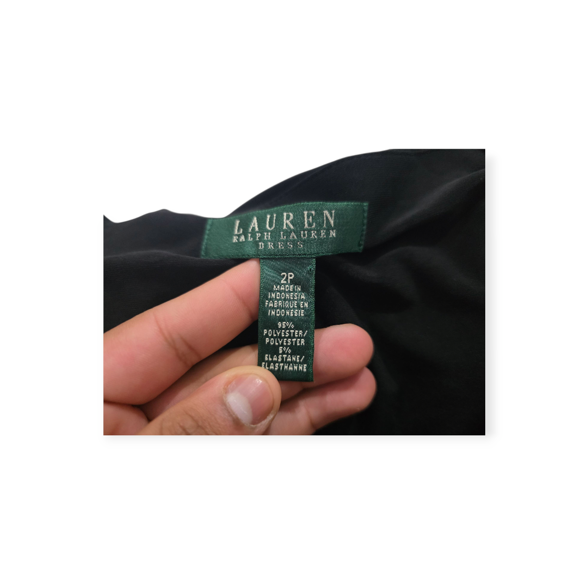 Vestido Ralph Lauren Talla 2 Petite Color Negro
