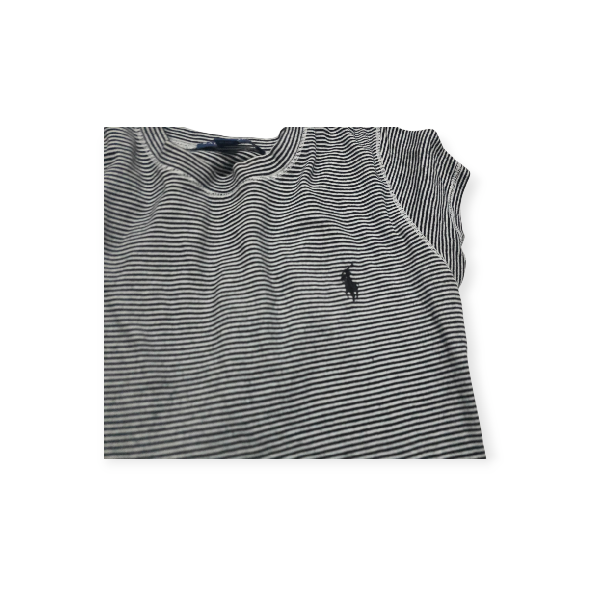 Playera Ralph Lauren Chico S Manga Corta Rayada Azul