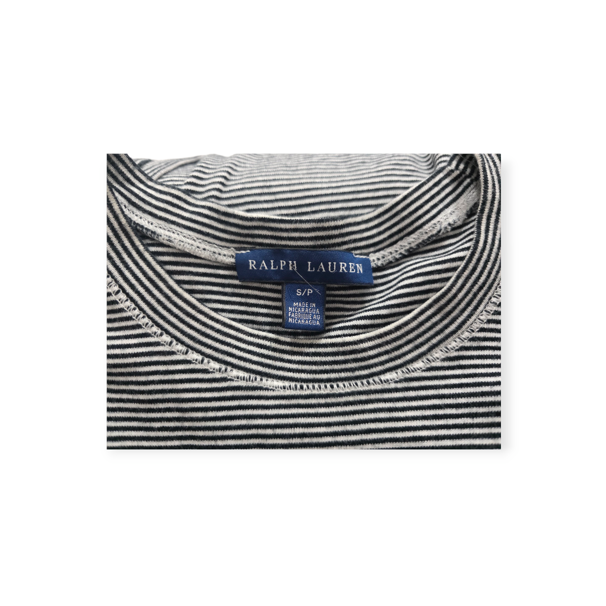 Playera Ralph Lauren Chico S Manga Corta Rayada Azul