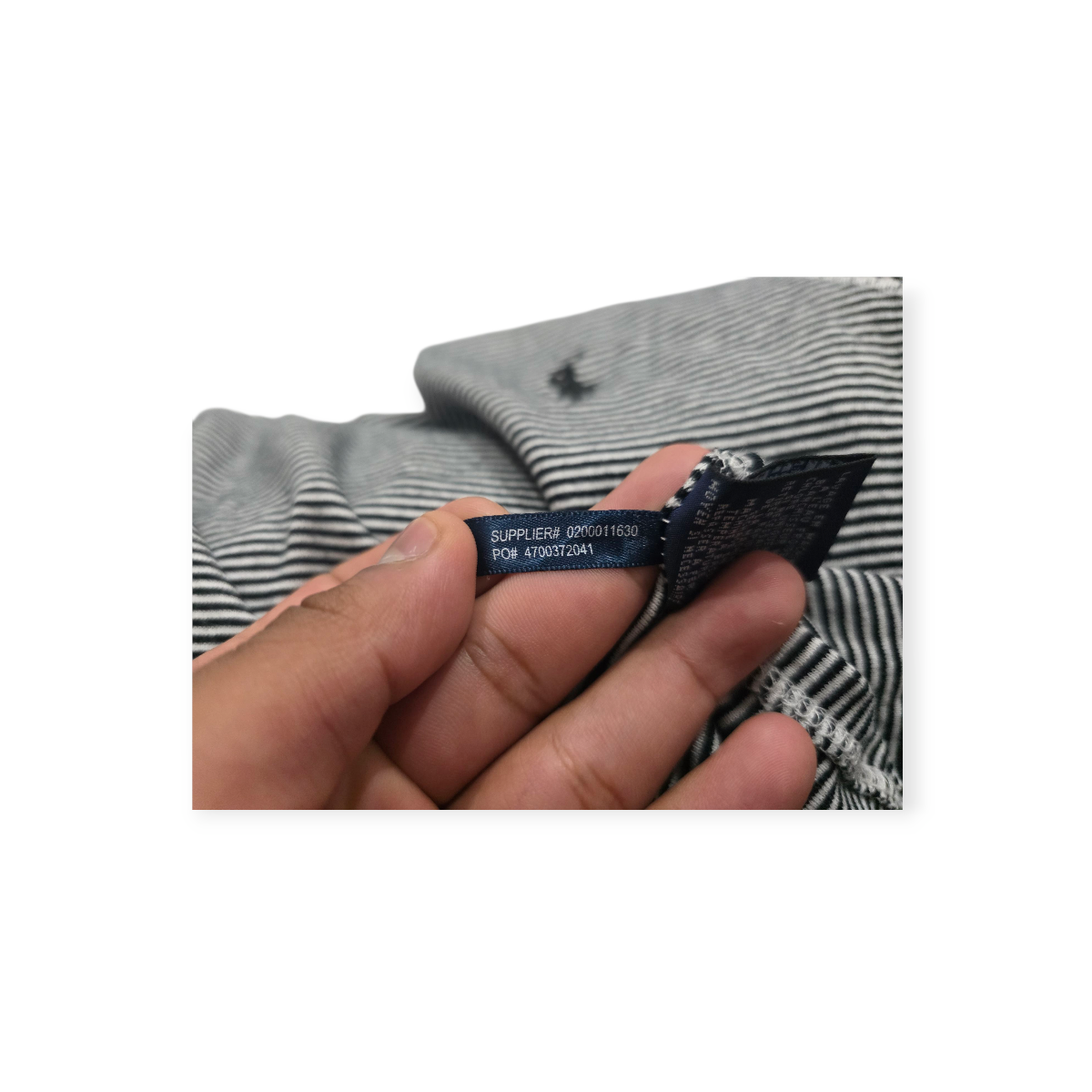Playera Ralph Lauren Chico S Manga Corta Rayada Azul
