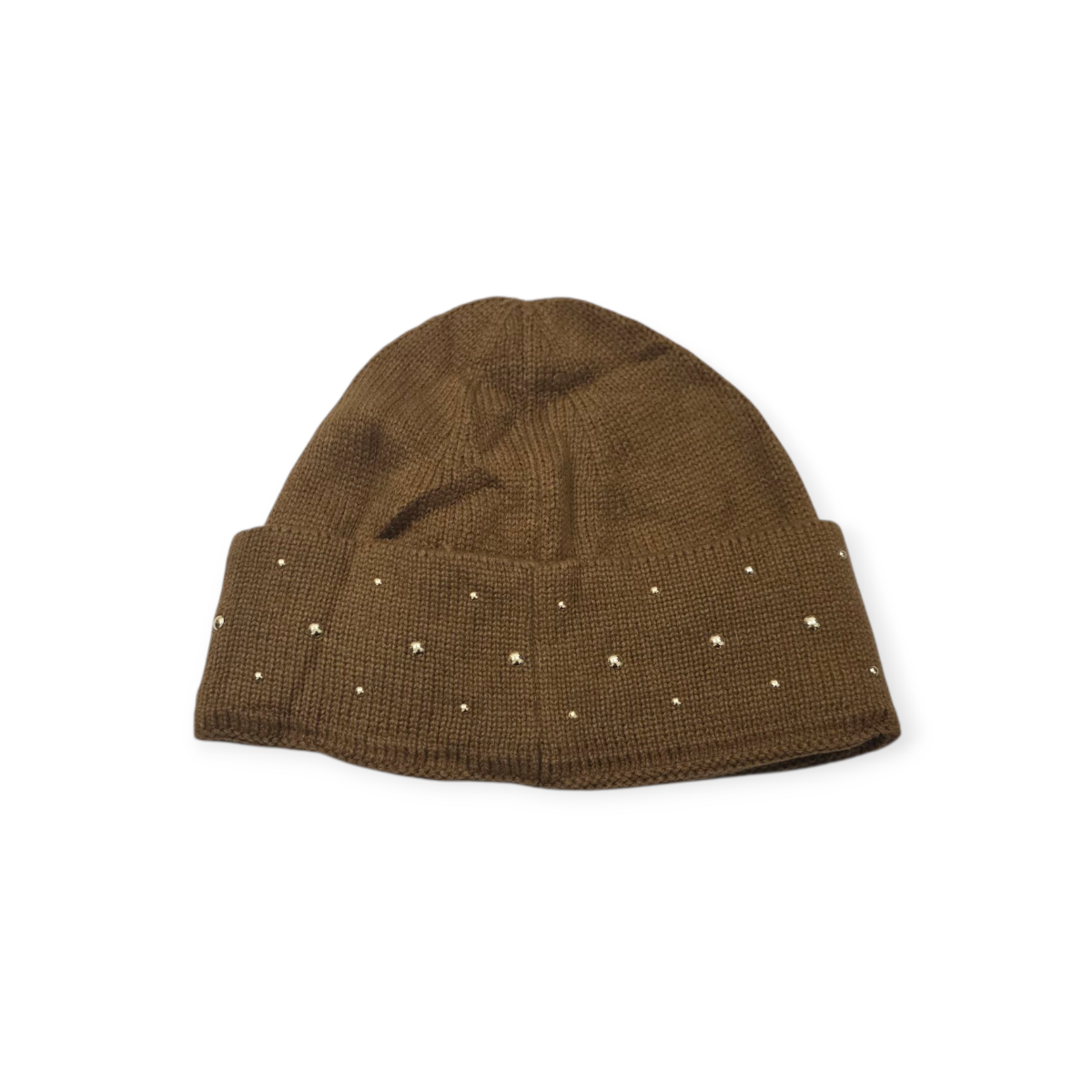 Set De Bufanda Y Gorro Michael Kors Cafe Con Brillos Marrón Claro Unitalla