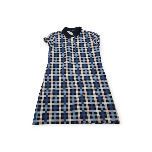 Vestido Tommy Hilfiger Mediana M Rosa Con Azul A Cuadros