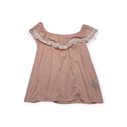 Blusa Tommy Hilfiger 3x Campesina Color Rosa.claro Rayada