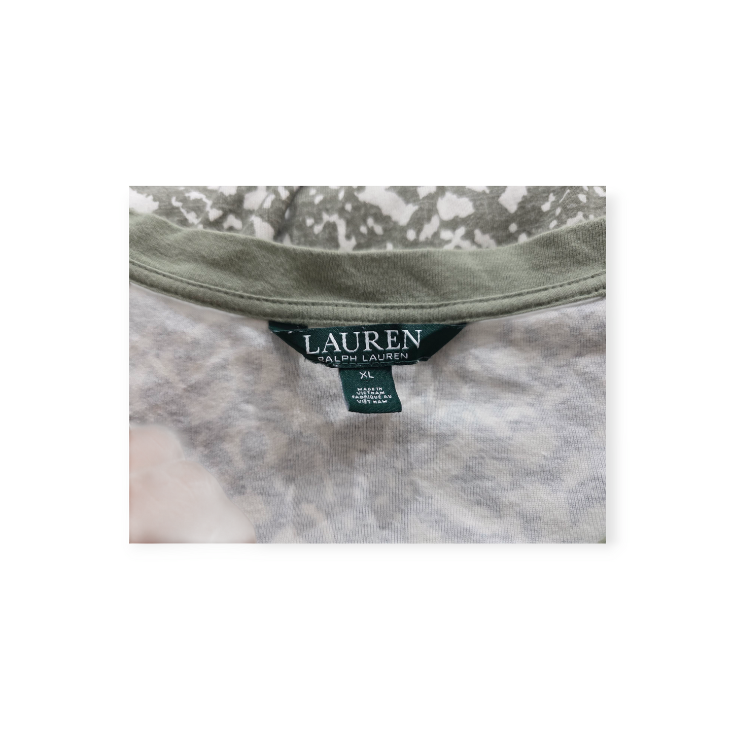 Playera Ralph Lauren Xgrande Xl Manga Corta Verde Con Crema